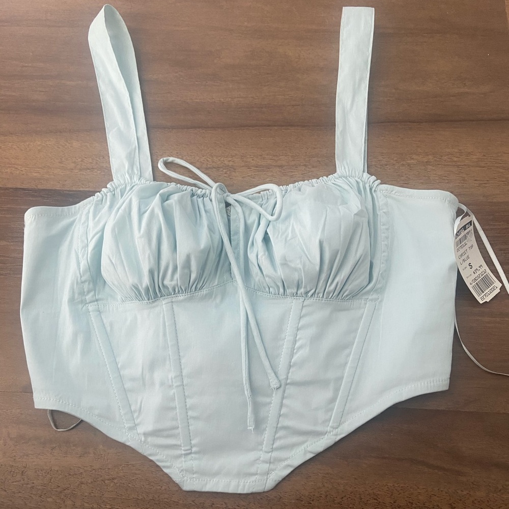 Light blue corset top